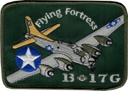 Immagine di B17 Flying Fortress Bomber Abzeichen grün rechteckig