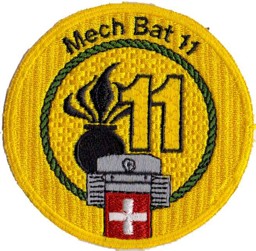 Immagine di Mech Bat 11 grün Abzeichen Panzertruppe