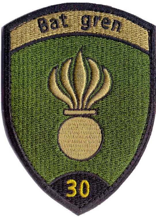 Immagine di Grenadier Bat 30 schwarz Armeeabzeichen mit Klett