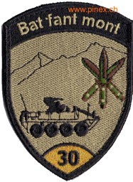 Immagine di Bat fant mont 30 gold Infanterie Emblem mit Klett 