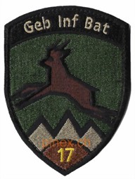 Immagine di Geb Inf Bat 17 Gebirgsinfanterie Bataillon 17 braun mit Klett Armeeabzeichen