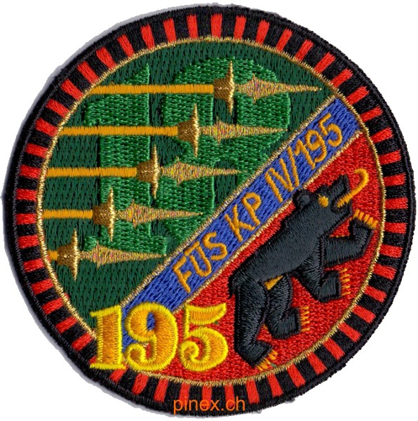Immagine di Füs Bat 195 Kp 4-195 Emblem Armee 95 Territorialdiv 1, Territorialregiment 18.