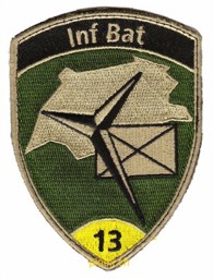 Immagine di Infanterie Bat 13 gelb mit Klett Armeebadge