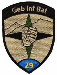 Image de Geb Inf Bat 29 blau mit Klett