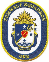 Immagine di USS Zumwalt Squadron One US Navy Zerstörer Abzeichen Aufnäher 