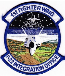 Immagine di 1st Fighter Wing F-22 Raptor Integration Office US Air Force Aufnäher