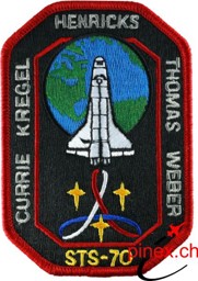 Image de STS 70 Discovery Shuttle Abzeichen Patch