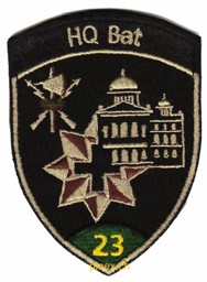 Image de HQ Bat Hauptquartierbataillon Badges 23 grün Armée Suisse avec Velcro