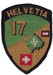 Immagine di KFOR Helvetia Badge mit Klett, mit deutlichen Gebrauchsspuren. 