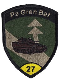 Image de Badge Panzer Grenadier Bat 27 gelb mit Klett