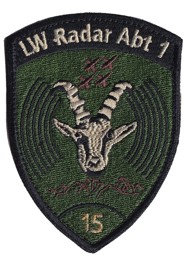 Image de LW Radar Abteilung 1-15 grün Nummer in Gold mit Klett