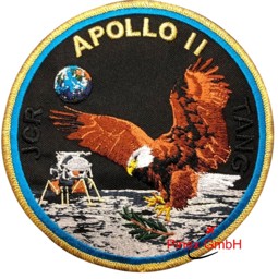 Picture of Apollo 11 Logo Aufnäher Abzeichen Commemorative Patch Large 130mm
