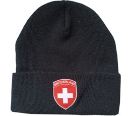 Immagine di Switzerland Beanie Winter Mütze schwarz
