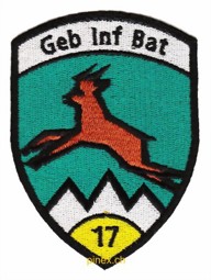 Image de Bataillon d'infanterie de montagne 17 insigne sans velcro