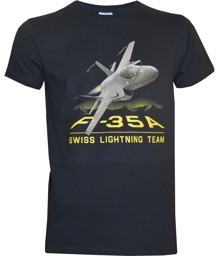 Image de F-35A Swiss Lightning Team T-Shirt pour adultes