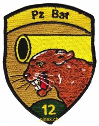 Image de Pz Bat Panzer-Bataillon 12 grün ohne Klett 