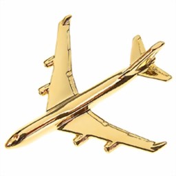 Image de Boeing 747-400 Pin d`Avion doré