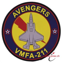 Immagine di VMFA-211 Avengers Abzeichen F-35 Lightning II PVC Rubber Patch offiziell