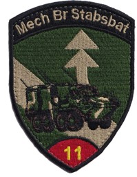 Immagine di Mech Br Stabsbat 11 rot Badge mit Klett 