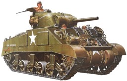 Immagine di Tamiya US M4 Sherman WWII Early Production Modellbau Set 1:35 Military Miniature Set No. 190