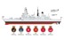 Immagine di Type 45 Zerstörer Royal Navy Plastikmodellbausatz 1:350 Airfix