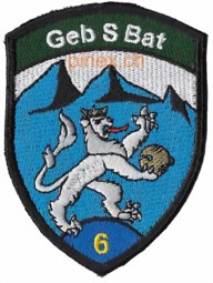 Picture of Geb S Bat 6 blau Gebirgsschützen Bataillon 6 ohne Klett Militärbadge