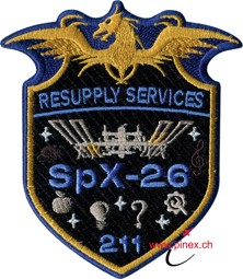 Image de SpaceX 26 CRS Commercial Resupply Services NASA Abzeichen Patch