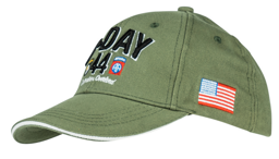 Picture of D-Day 1944 Operation Overlord 6.Juni 1944 Normandy Frankreich 82nd & 101st US Airborne WWII Baseballcap Grün
