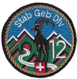 Picture of Stab Geb Div 12 Stabsbadge Gold Armee 95