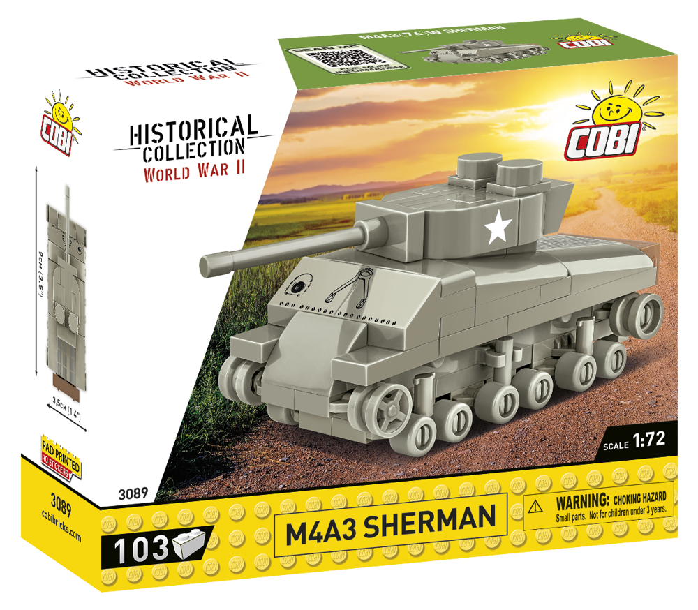 Immagine di Sherman M4A3 US Army Panzer WWII Historical Collection Baustein Set COBI 3089