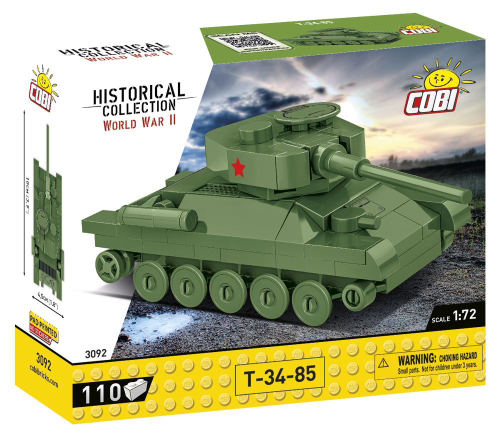Immagine di T-34/85 Sowjet WWII Historical Collection Baustein Set COBI 3092