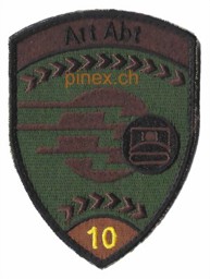 Image de Art Abt 10 Artillerie Abteilung 10 braun Armeeabzeichen mit Klett