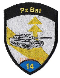 Immagine di Pz Bat 14 Panzer Bataillon 14 blau ohne Klett