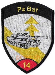 Immagine di Pz Bat 14 Panzer Bataillon 14 rot ohne Klett