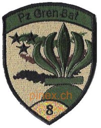 Image de Panzer Grenadier Bat 8 gold mit Klett 