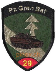 Immagine di Pz Gren Bat Panzergrenadierbataillon 29 rot mit Klett