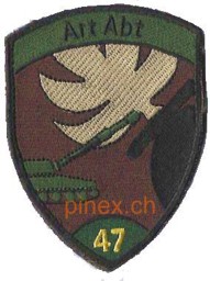 Image de Artillerie Abt 47 grün mit Klett Abzeichen