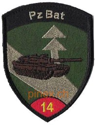 Image de Bataillon de chars 14 rouge avec velcro