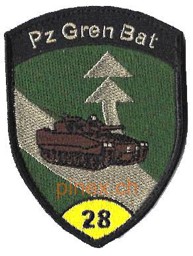 Image de Bataillon grenadier de chars 28 jaune avec velcro