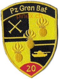 Image de Pz Gren Bat Panzer Grenadier Bat 20 rot ohne Klett