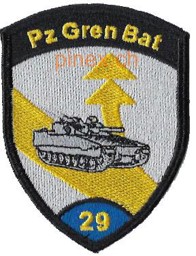 Bild von Pz Gren Bat Panzergrenadierbataillon 29 blau ohne Klett
