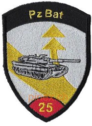 Image de Panzer Bat 25 Badge rot ohne Klett