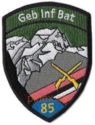 Image de Bataillon d'infanterie de montagne 85 bleu sans velcro