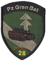 Immagine di Pz Gren Bat Panzergrenadierbataillon 28 grün Badge mit Klett