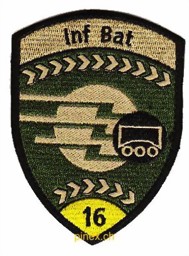 Immagine di Inf Bat 16 gelb mit Klett Infanterieabzeichen