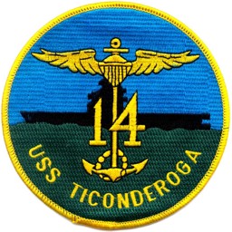 Immagine di USS Ticonderoga CV-14 Flugzeugträger Abzeichen