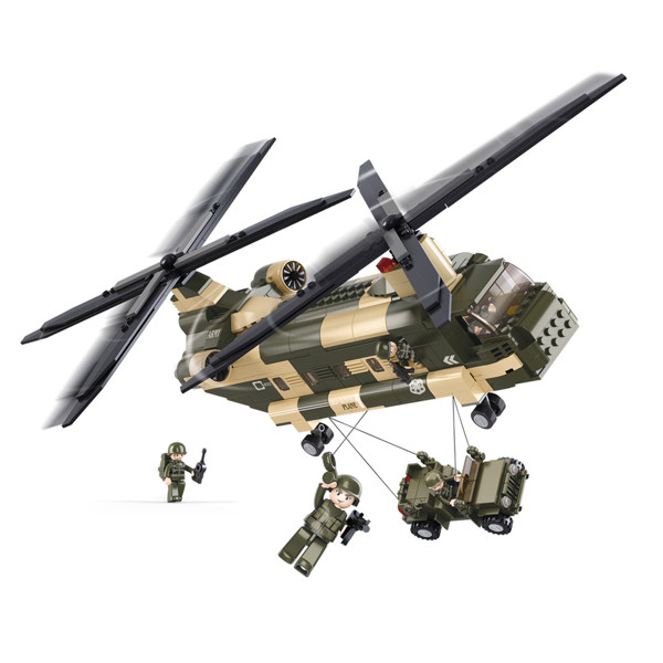 Bild von Sluban Chinook Helikopter Baustein Bausatz