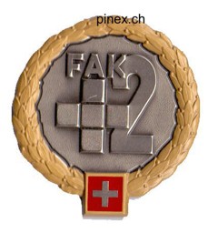 Image de Emblème de béret Corps d'armée 2 dorée Armée Suisse
