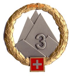 Picture of Gebirgsarmeekorps 3 GOLD Béretemblem Schweizer Armee