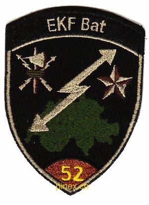 Picture of EKF Bat 52 braun mit Klett Schweizer Armee Badge
